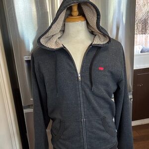 Levi's Gray Hoodie with Red Logo